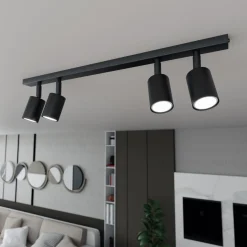 Emibig Taklampa Flash Stål Svart | Passande för 4x GU10 - Max 8W