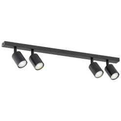Emibig Taklampa Flash Stål Svart | Passande för 4x GU10 - Max 8W