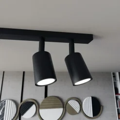 Emibig Taklampa Flash Stål Svart | Passande för 6x GU10 - Max 8W