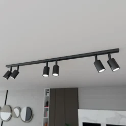 Emibig Taklampa Flash Stål Svart | Passande för 6x GU10 - Max 8W