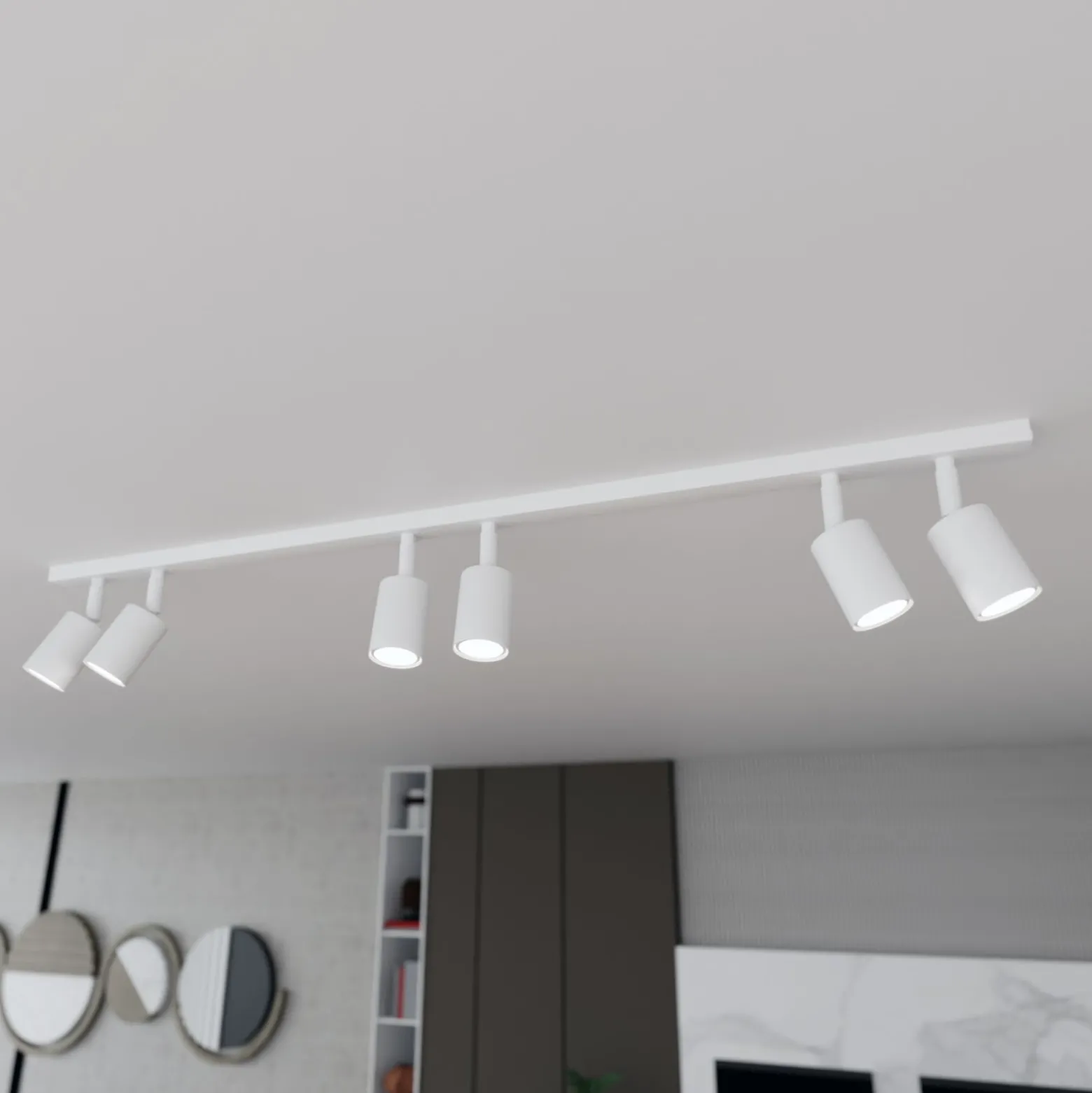 Emibig Taklampa Flash Stål Svart | Passande för 6x GU10 - Max 8W
