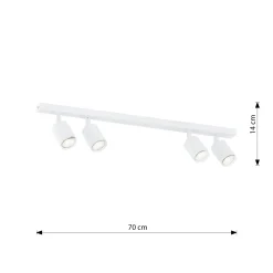 Emibig Taklampa Flash Stål Svart | Passande för 4x GU10 - Max 8W