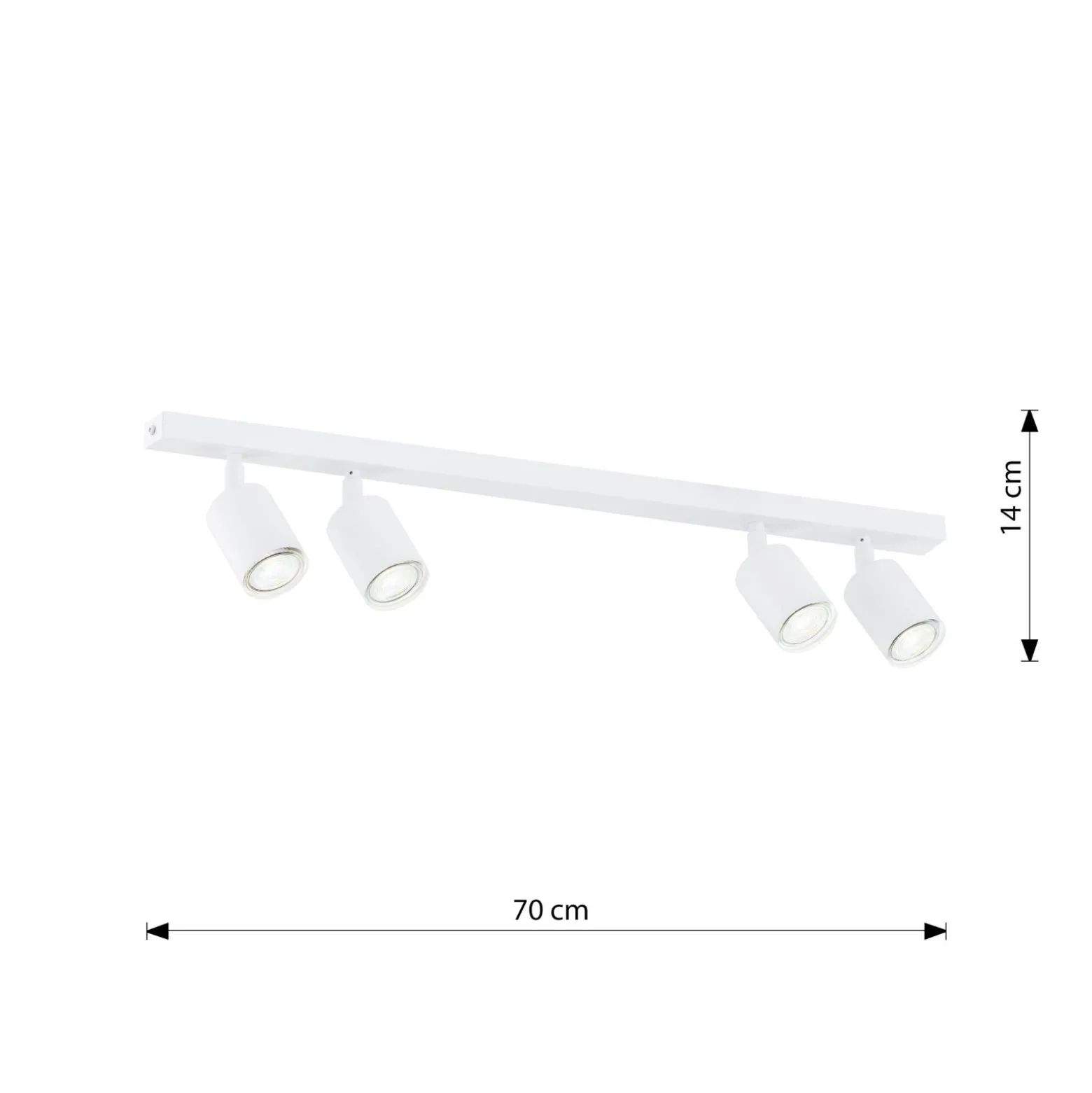 Emibig Taklampa Flash Stål Svart | Passande för 4x GU10 - Max 8W