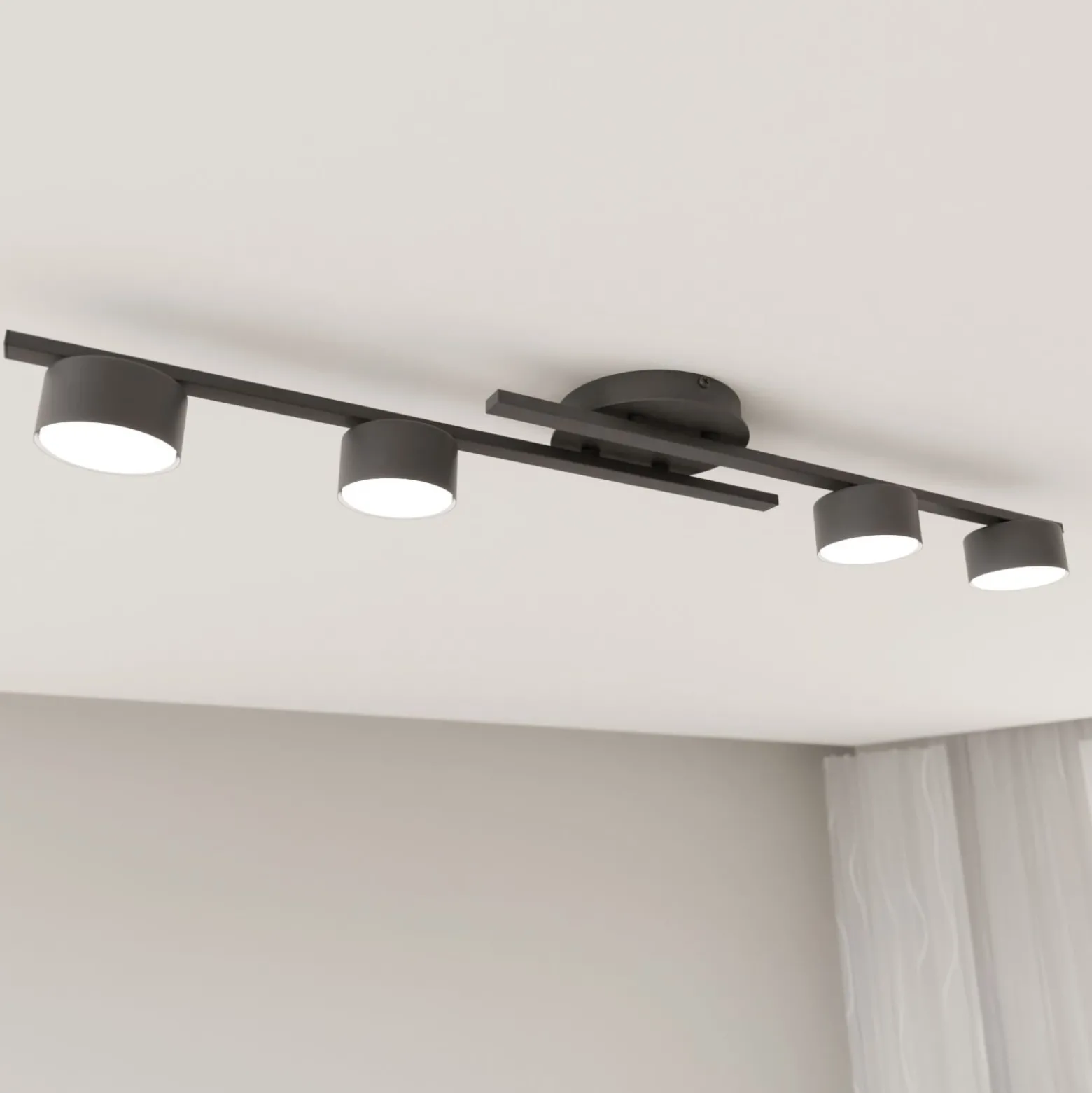 Emibig Taklampa Fragment Stål Svart | Passande för 4x GX53 - Max 12W