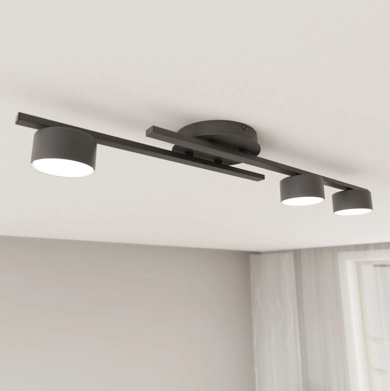 Emibig Taklampa Fragment Stål Svart | Passande för 3x GX53 - Max 12W