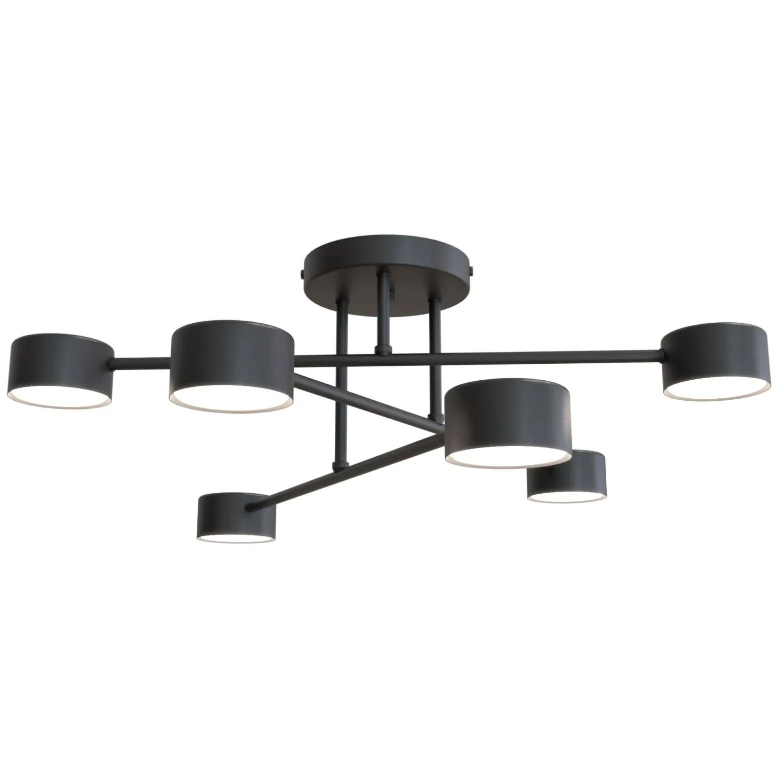 Emibig Taklampa Halo Stål Svart | Passande för 6x GX53 - Max 8W