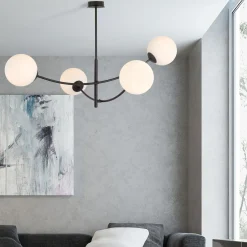 Emibig Taklampa Hunter Stål Svart | Passande för 4x E14 - Max 10W