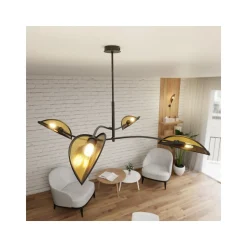 Emibig Taklampa Lotus Stål Svart | Passande för 4x E14 - Max 10W