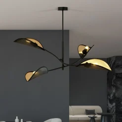 Emibig Taklampa Lotus Stål Svart | Passande för 4x E14 - Max 10W