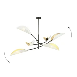Emibig Taklampa Lotus Stål Svart | Passande för 6x E14 - Max 10W