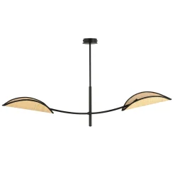 Emibig Taklampa Lotus Stål Svart | Passande för 2x E14 - Max 10W