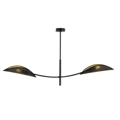 Emibig Taklampa Lotus Stål Svart | Passande för 2x E14 - Max 10W