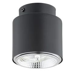 Emibig Taklampa Nano Stål Svart | Passande för 1x GU10 (AR111) - Max 12W