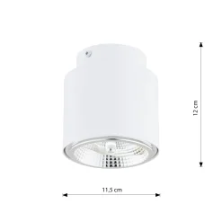 Emibig Taklampa Nano Stål Vit | Passande för 1x GU10 (AR111) - Max 12W