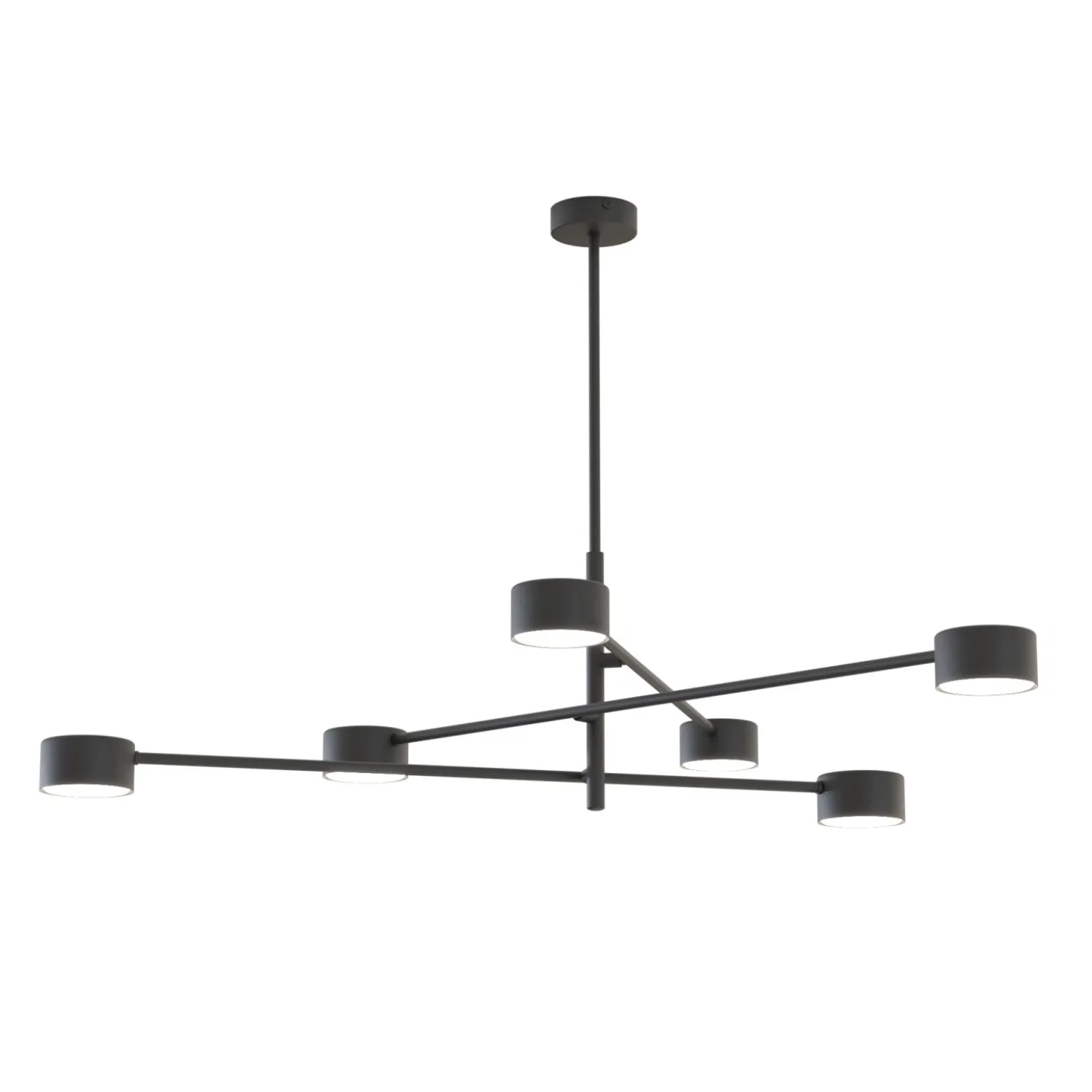 Emibig Taklampa Natsu Stål Svart | Passande för 6x GX53 - Max 12W
