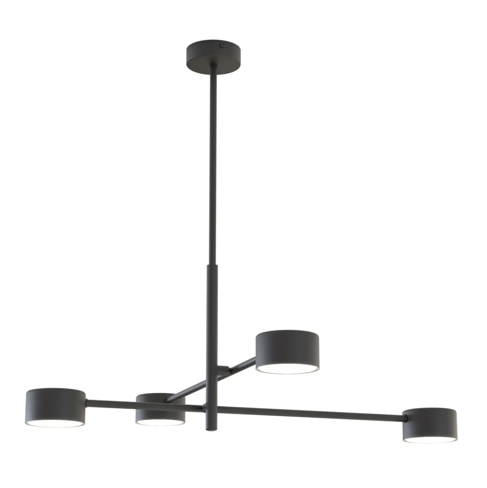 Emibig Taklampa Natsu Stål Svart | Passande för 4x GX53 - Max 12W