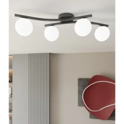 Emibig Taklampa Opus Stål Svart | Passande för 4x E14 - Max 10W
