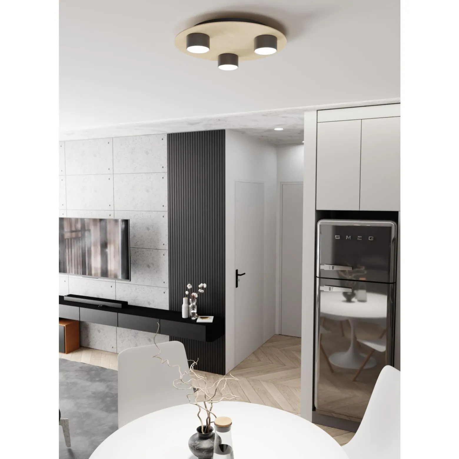 Emibig Taklampa Pixo Stål Svart | Passande för 3x GX53 - Max 12W