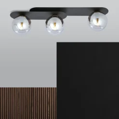 Emibig Taklampa Plaza Stål Svart | Passande för 3x E14 - Max 10W