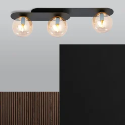 Emibig Taklampa Plaza Stål Svart | Passande för 3x E14 - Max 10W