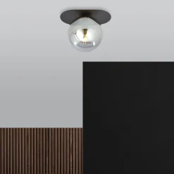 Emibig Taklampa Plaza Stål Svart | Passande för 1x E14 - Max 10W