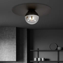 Emibig Taklampa Solar Stål Svart | Passande för 1x E14 - Max 10W