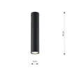 Emibig Taklampa Tecno Stål Svart | Passande för 1x GU10 - Max 8W