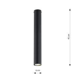 Emibig Taklampa Tecno Stål Svart | Passande för 1x GU10 - Max 8W