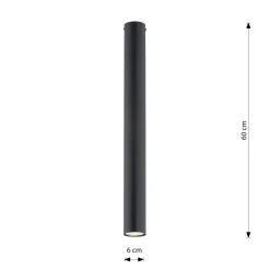 Emibig Taklampa Tecno Stål Svart | Passande för 1x GU10 - Max 8W