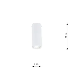Emibig Taklampa Tecno Stål Vit | Passande för 1x GU10 - Max 8W