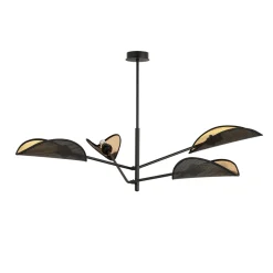 Emibig Taklampa Vene Stål Svart | Passande för 4x E14 - Max 10W