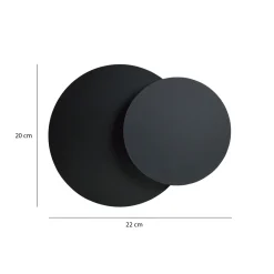 Emibig Vägglampa Cirkel Stål Svart | Passande för 1x G9 - Max 8W