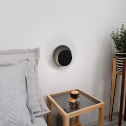 Emibig Vägglampa Cirkel Stål Svart | Passande för 1x G9 - Max 8W