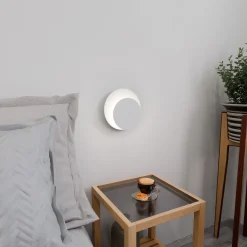 Emibig Vägglampa Cirkel Stål Vit | Passande för 1x G9 - Max 8W