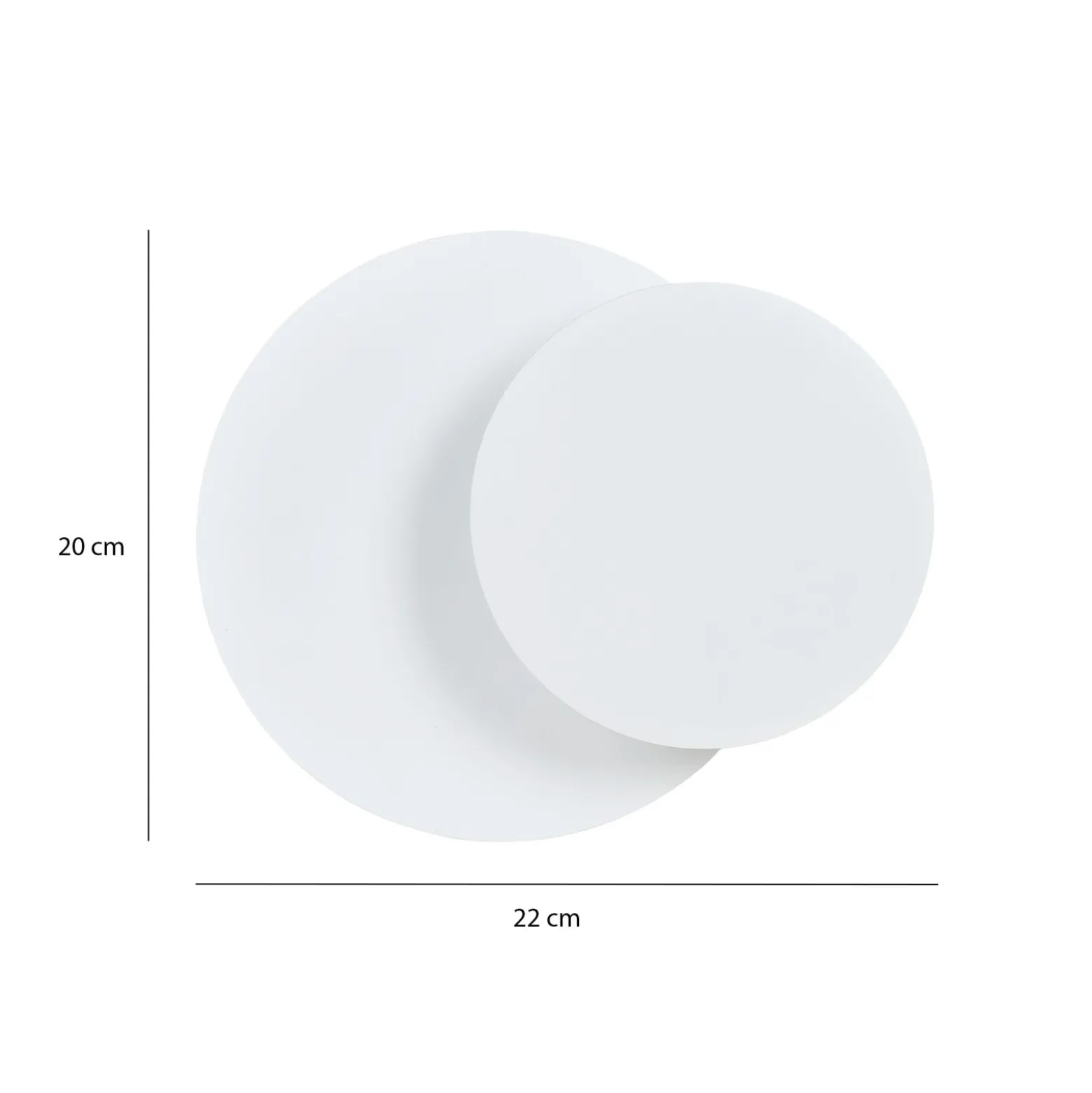 Emibig Vägglampa Cirkel Stål Vit | Passande för 1x G9 - Max 8W