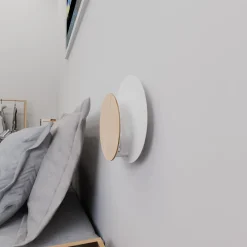 Emibig Vägglampa Cirkel Stål Vit | Passande för 1x G9 - Max 8W