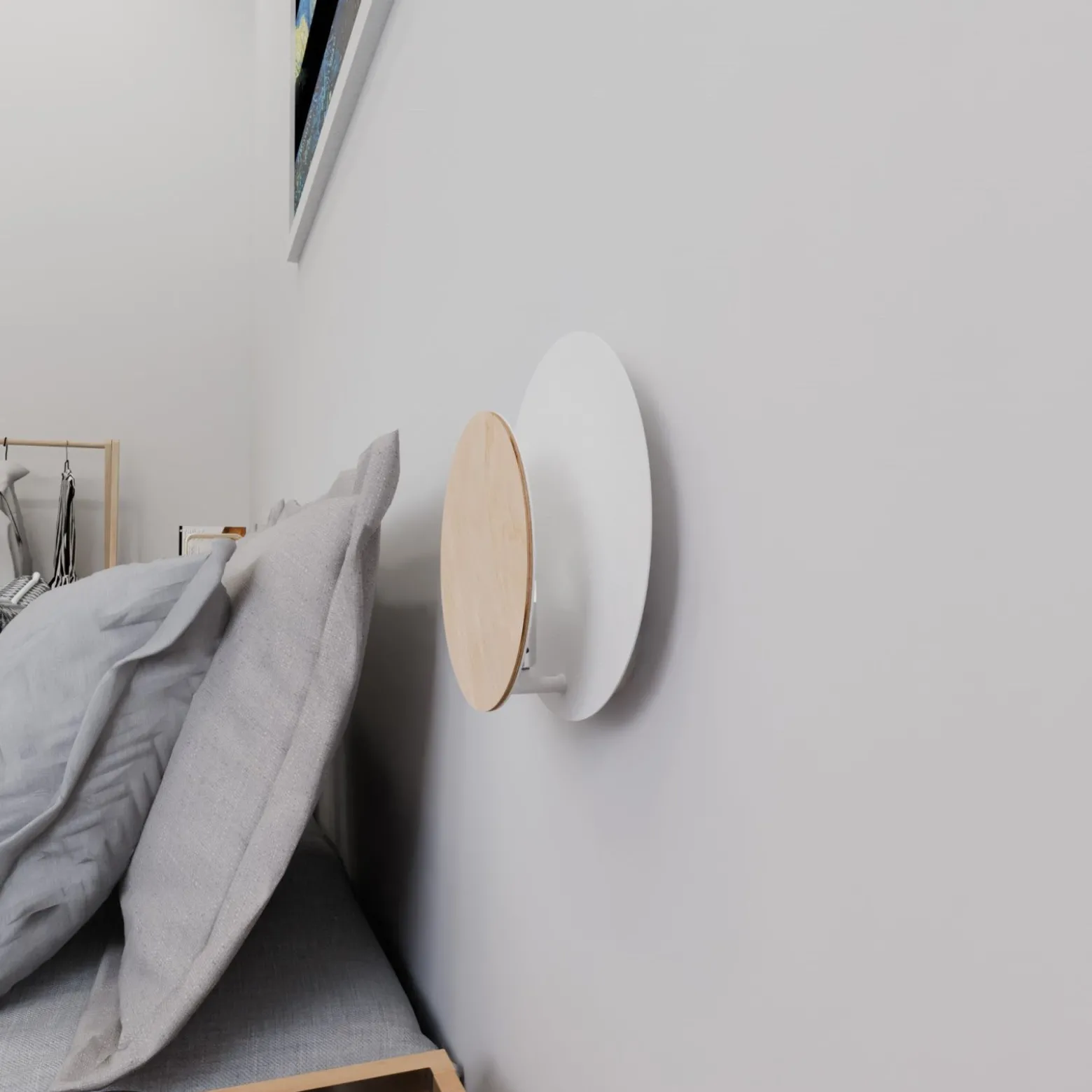 Emibig Vägglampa Cirkel Stål Vit | Passande för 1x G9 - Max 8W