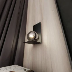 Emibig Vägglampa Form Stål Svart | Passande för 1x E14 - Max 10W