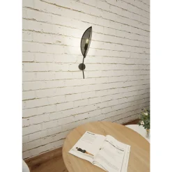 Emibig Vägglampa Lotus Stål Svart | Passande för 1x E14 - Max 10W
