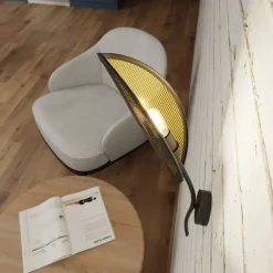 Emibig Vägglampa Lotus Stål Svart | Passande för 1x E14 - Max 10W