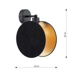 Emibig Vägglampa Motif Stål Svart | Passande för 1x E27 - Max 15W