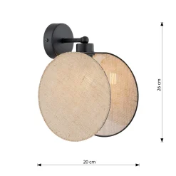 Emibig Vägglampa Motif Stål Svart | Passande för 1x E27 - Max 15W