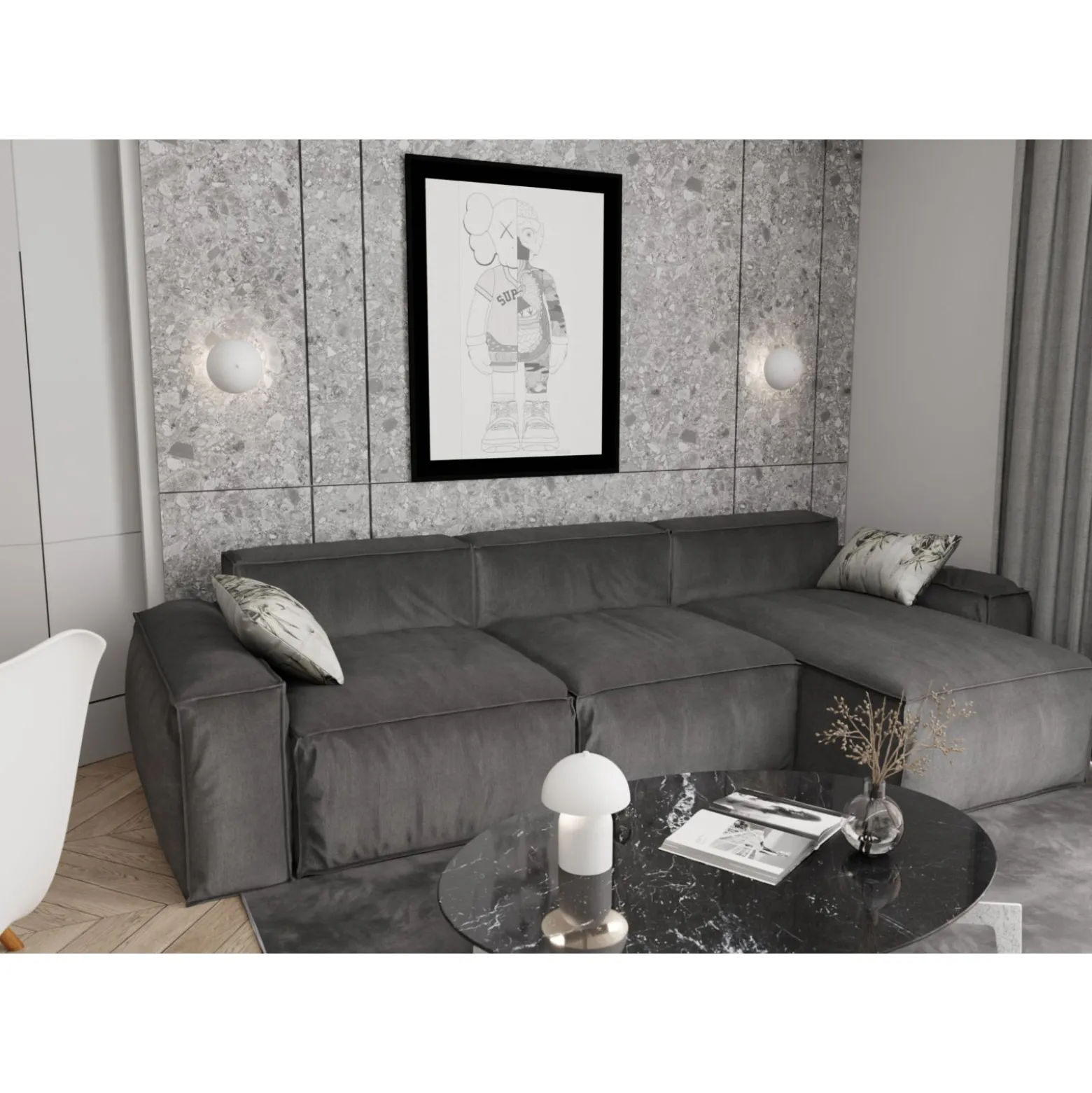 Emibig Vägglampa Mush Stål Vit | Passande för 2x G9 - Max 8W