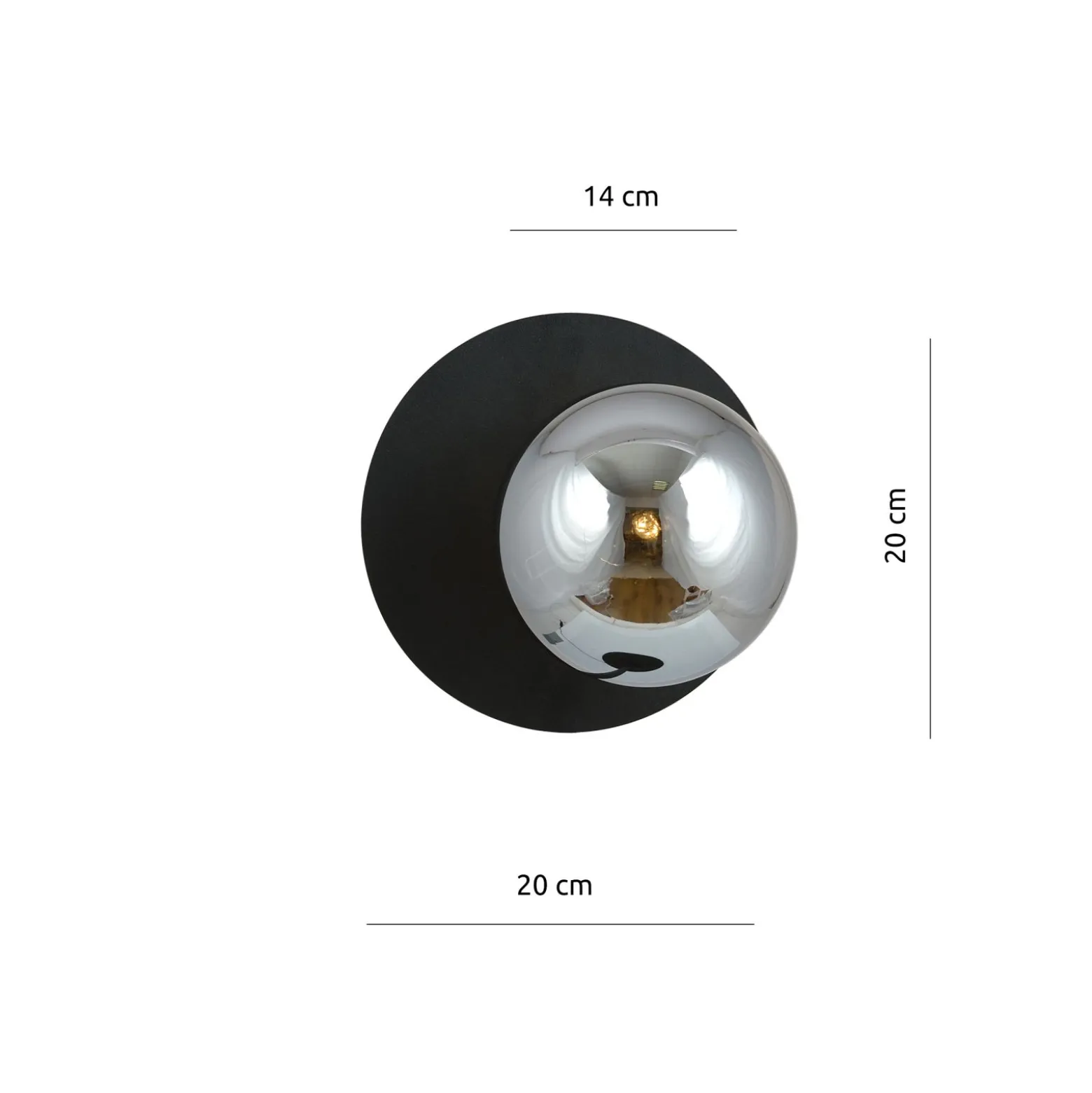 Emibig Vägglampa Oslo Stål Svart | Passande för 1x E14 - Max 10W