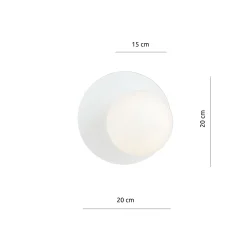 Emibig Vägglampa Oslo Stål Vit | Passande för 1x E14 - Max 10W