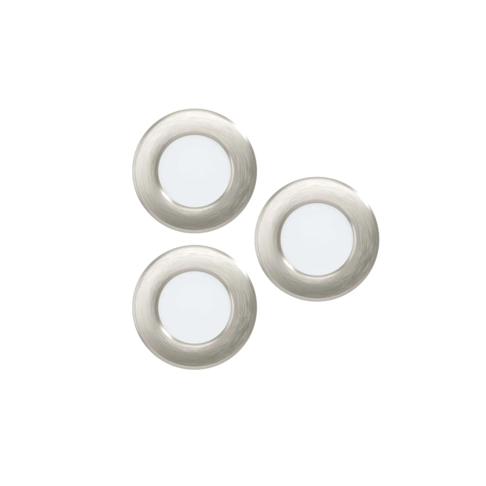 Flerpack 3x Eglo Infälld Spot Fueva 6 Plast Satin Nickel 11.1W 1350lm - 827-840-865 CCT