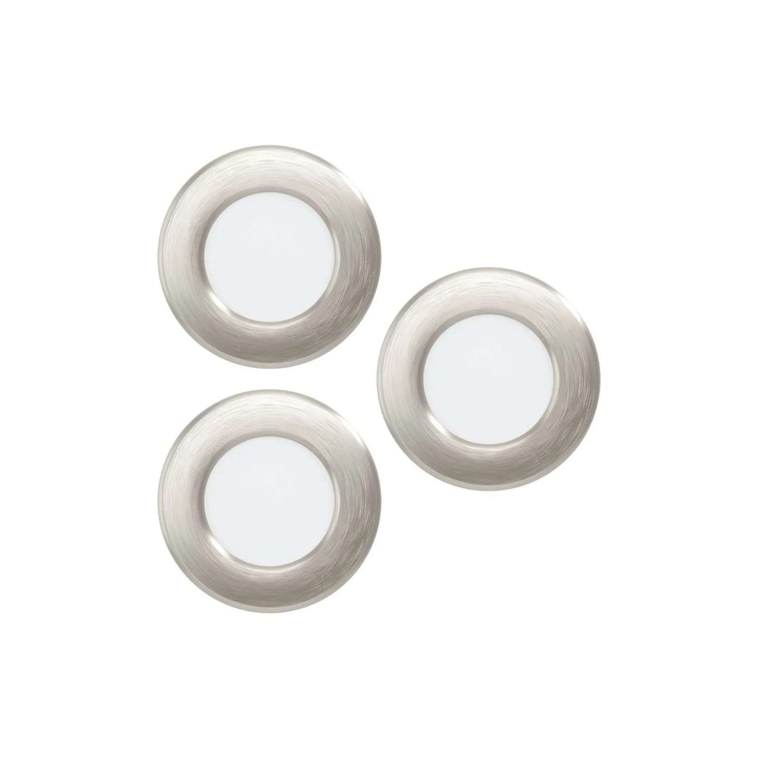 Flerpack 3x Eglo Infälld Spot Fueva 6 Plast Satin Nickel 11.1W 1350lm - 827-840-865 CCT