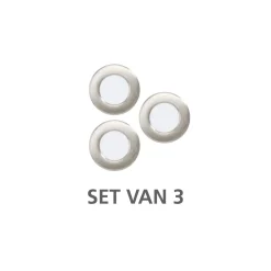 Flerpack 3x Eglo Infälld Spot Fueva 6 Plast Satin Nickel 11.1W 1350lm - 827-840-865 CCT