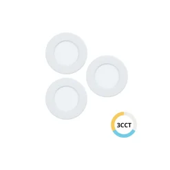 Flerpack 3x Eglo Infälld Spot Fueva 6 Plast Vit 11.1W 1350lm - 827-840-865 CCT