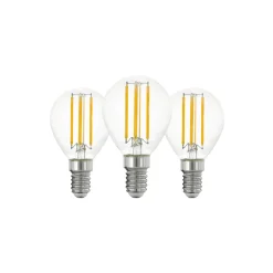 Flerpack 3x Eglo LED Boll E14 Filament Klar 21W 806lm - 827 Extra Varm Vit | Ersättare 60W